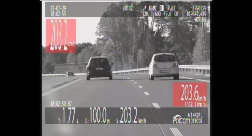 Nagranie z wideorejestratora/ Komenda Powiatowa Policji w Otwocku
