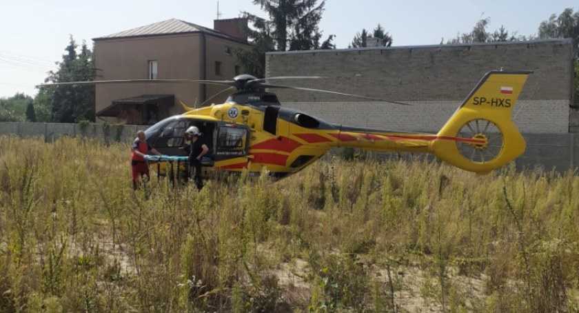 Helikopter Lotniczego Pogotowia Ratunkowego zadysponowany na miejsce zdarzenia