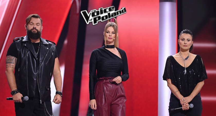 Na zdj. od lewej: Konrad Baum, Małgorzata Tomaszewska i Isobelle Bundy; Facebook/ The Voice of Poland TVP
