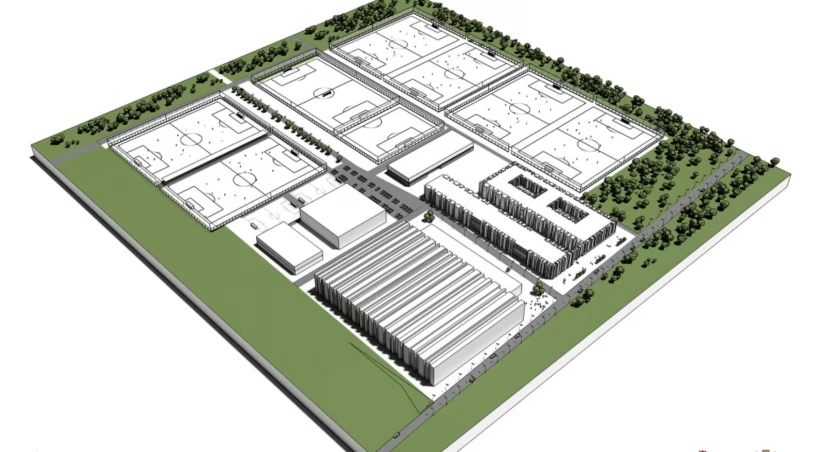 Narodowe Centrum Szkolenia, Badań i Treningu Piłki Nożnej  - wizualizacja. Źródło: PZPN