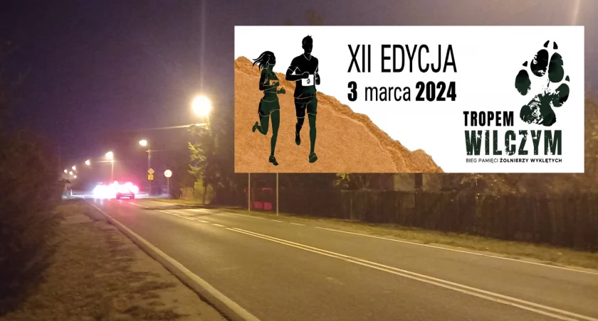 Na zdj. Warszawice (fot. archiwum); plakat - Facebook/ Kamil Choim Wójt Gminy Sobienie-Jeziory