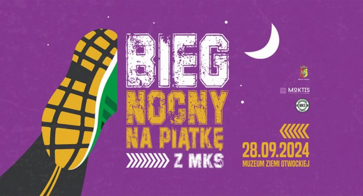 Bieganie, Nocny Piątkę Otwocku - zdjęcie, fotografia
