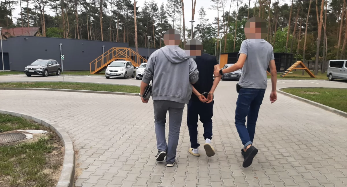 Zatrzymany Białorusin. Fot. KPP Otwock 