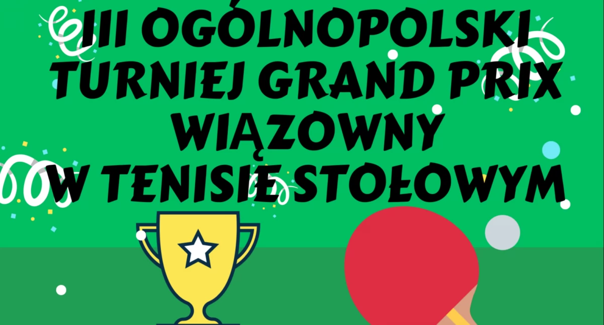 Tenis stołowy, Ogólnopolski Turniej Grand Wiązowny Tenisie Stołowym października - zdjęcie, fotografia