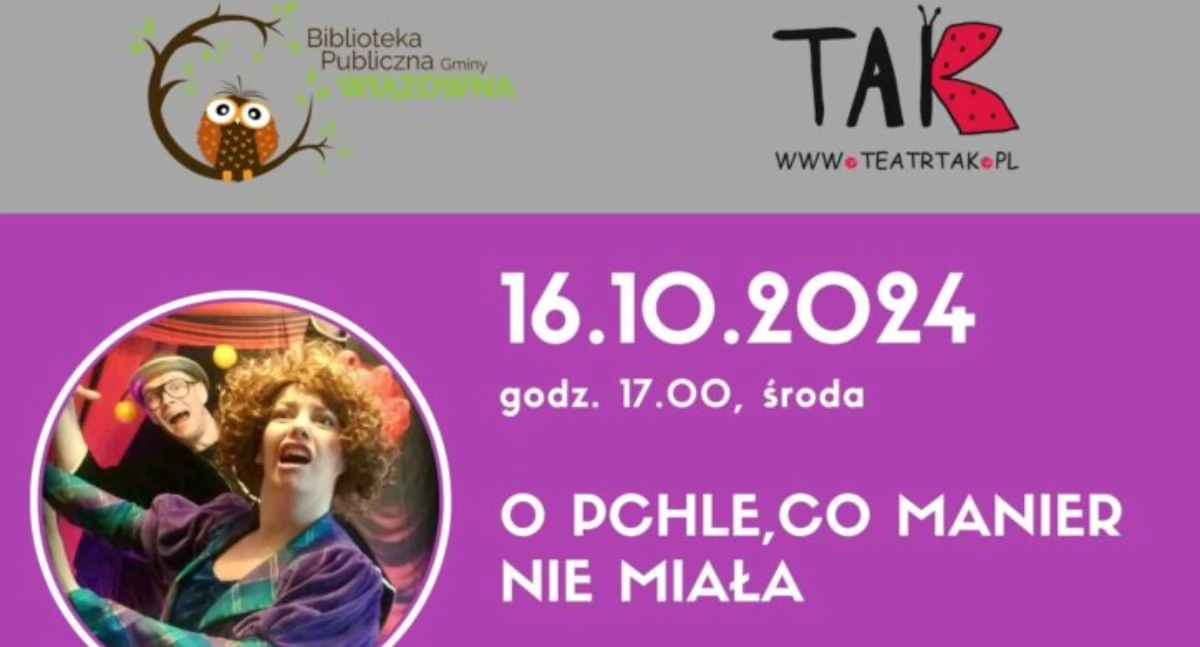Teatr - spektakle, pchle manier miała” spektakl Gliniance - zdjęcie, fotografia