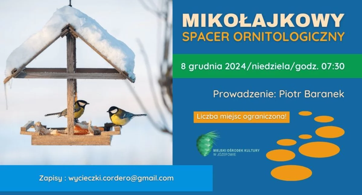 Imprezy - wydarzenia, Mikołajkowy spacer ornitologiczny Józefowie - zdjęcie, fotografia