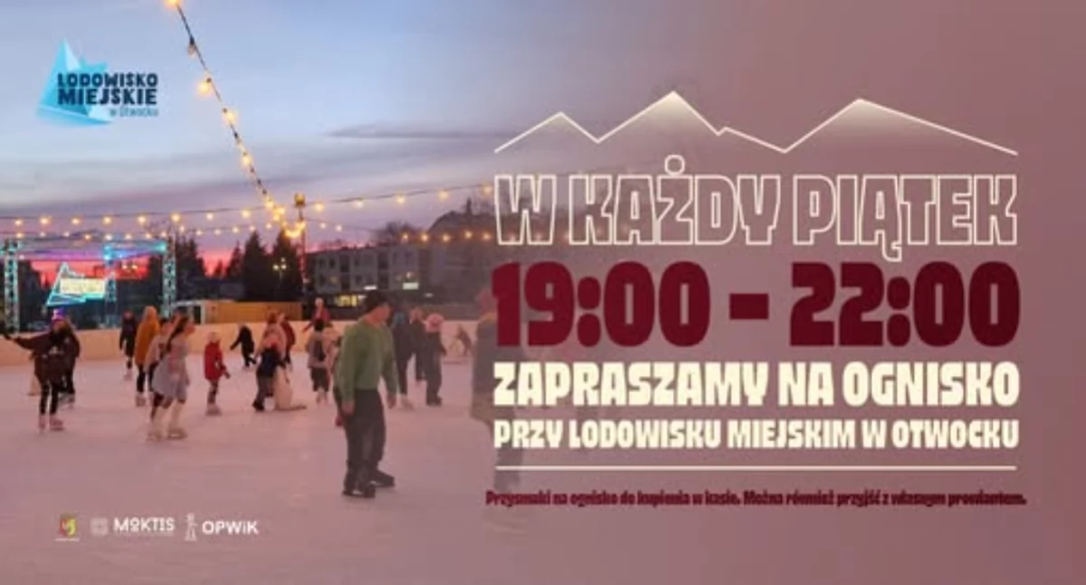 Imprezy - wydarzenia, Ognisko lodowisku Otwocku - zdjęcie, fotografia