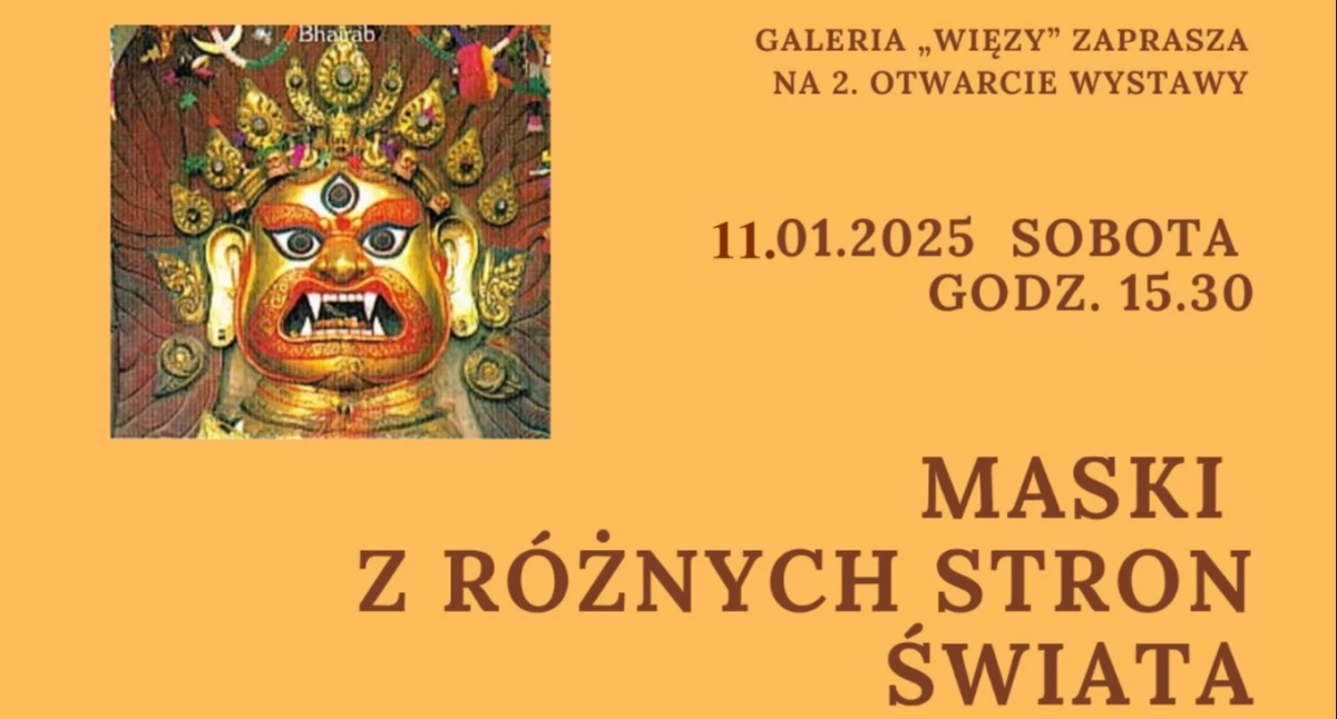 Imprezy - wydarzenia, Maski karnawałowe różnych stron świata wystawie Galerii Więzy - zdjęcie, fotografia