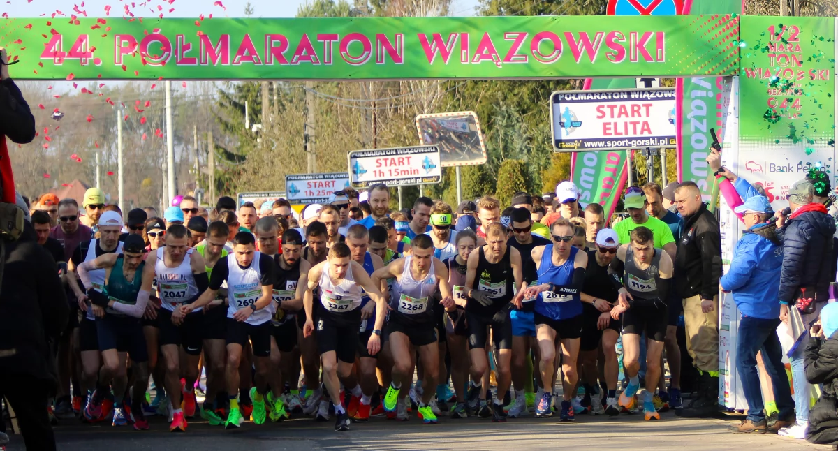 Półmaraton Wiązowski cieszy się ogromną popularnością. Start biegu w 2024 r. - fot. archiwum