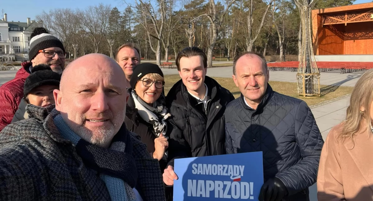Samorządowcy i posłowie w Otwocku, 13.02.2025. Fot. Facebook/Piotr Kandyba, parlamentarzysta