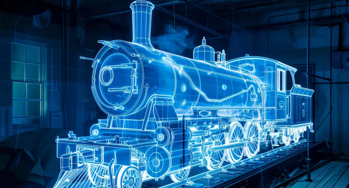 Imprezy - wydarzenia, stworzyć hologram parowozu wykład Stacji Muzeum - zdjęcie, fotografia