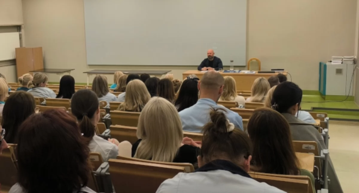 Szkolenie personelu szpitala ortopedycznego w Otwocku. Fot. KPP Otwock