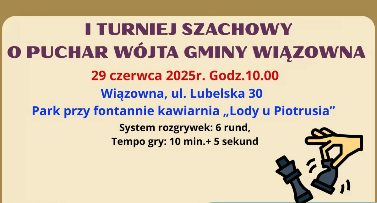 Szachy, Turniej szachowy Puchar Wójta Gminy Wiązowna zgłoś swój udział! - zdjęcie, fotografia