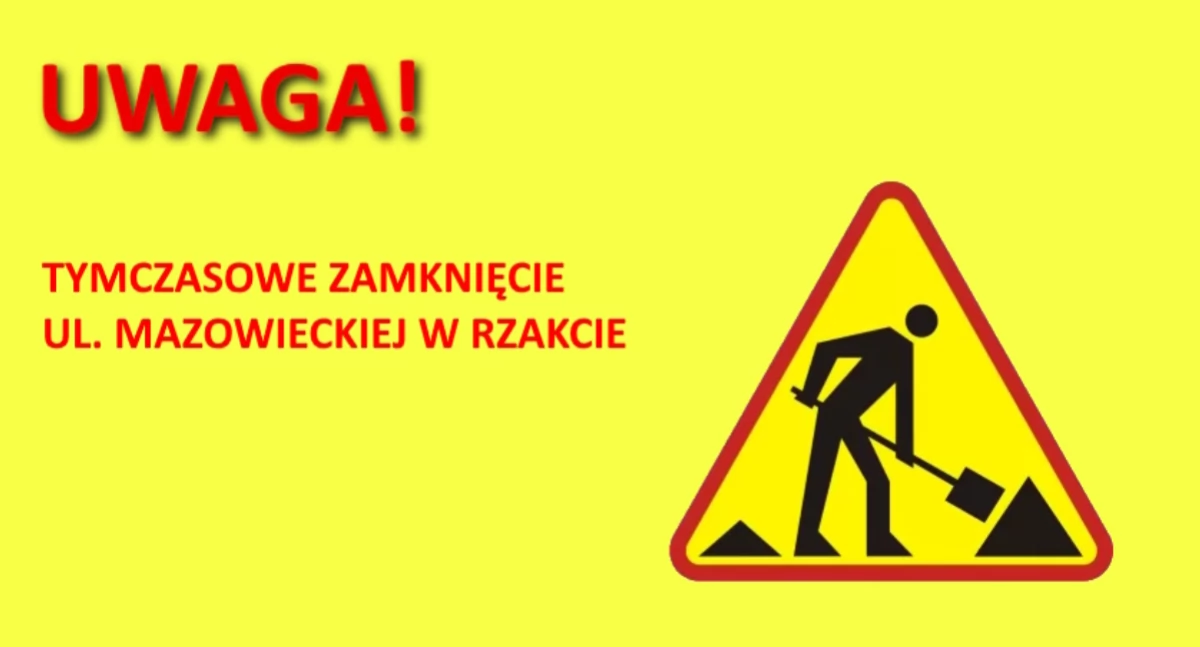 Inwestycje, trasa pieszo rowerowa Glinianka Rzakta Uwaga! Tymczasowe zamknięcie Mazowieckiej - zdjęcie, fotografia