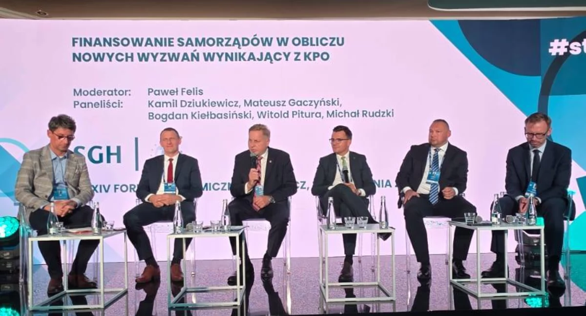 Michał Rudzki, burmistrz Karczewa podczas Forum Ekonomicznego w Karpaczu. Fot. FB/Michał Rudzki