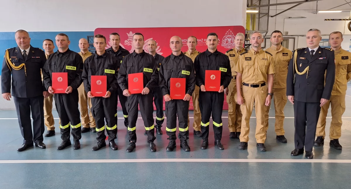 Ślubowanie nowych strażaków KP PSP Otwock. Fot. asp. Bartłomiej Baran