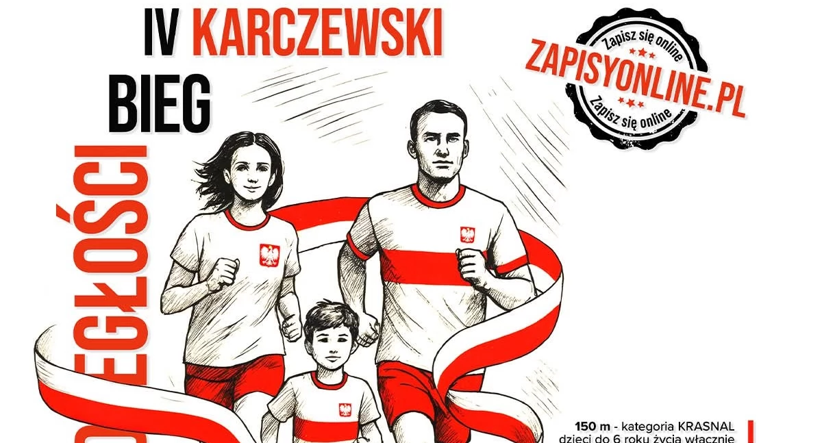 Bieganie, Karczewski Niepodległości świętujmy listopada sportowo! - zdjęcie, fotografia