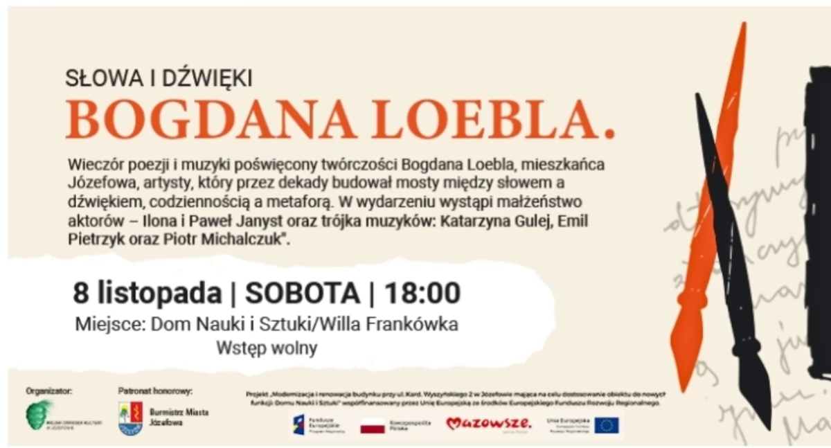 Imprezy - wydarzenia, Słowa dźwięki Bogdana Loebla wieczór pełen emocji muzyki Józefowie - zdjęcie, fotografia