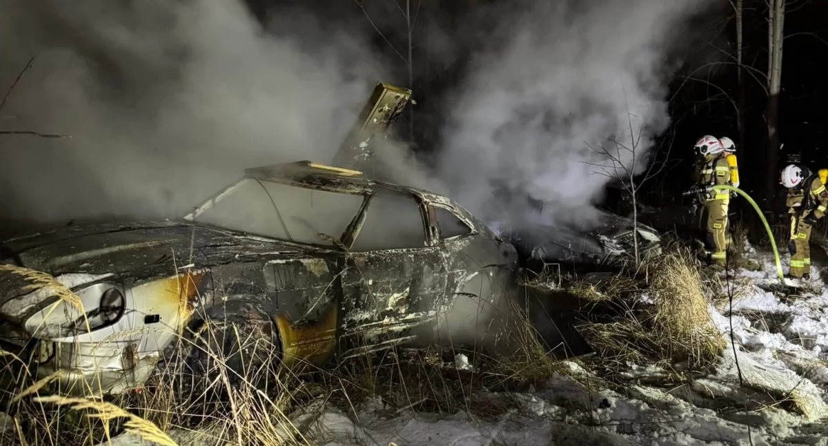 Pożar wraków w Gliniance. Fot. OSP KSRG Malcanów