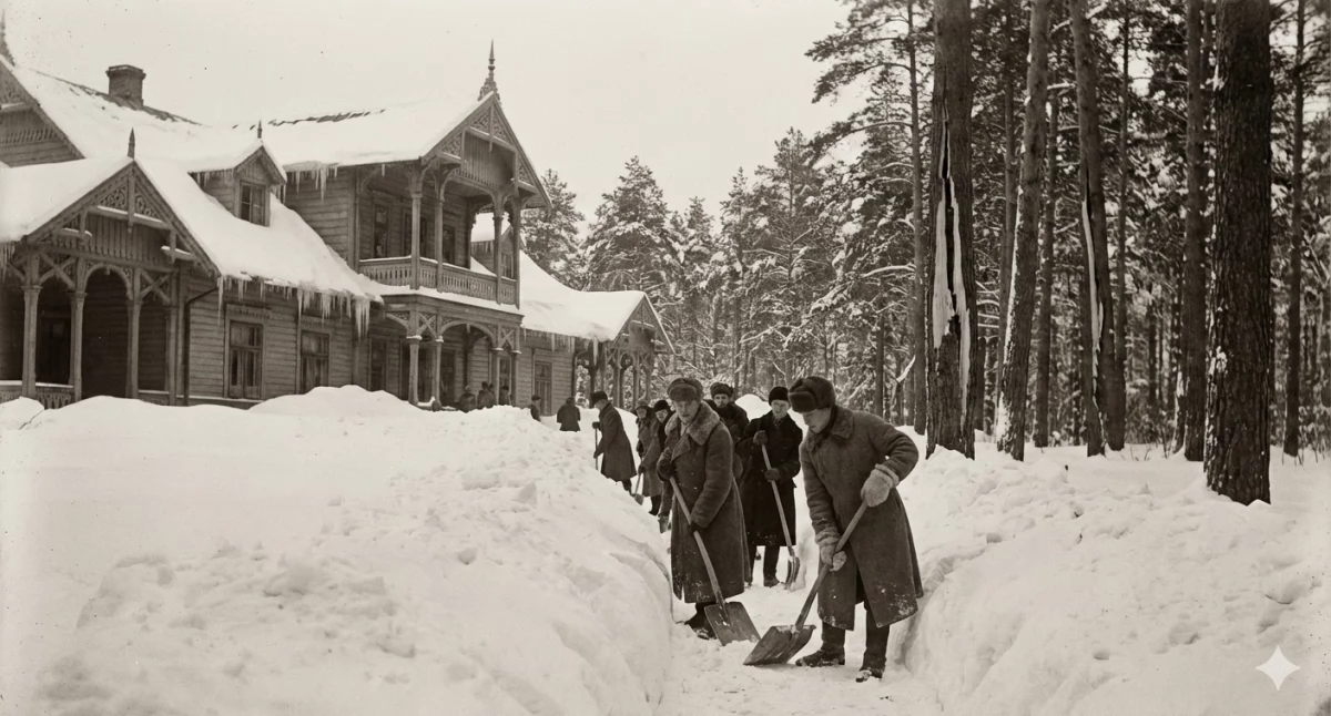 Historia, sosny pękały zapałki Otwock niemal - zdjęcie, fotografia