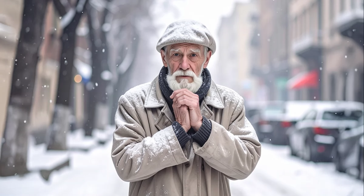 Mróz jest groźny dla serca. Ilustracja: AI