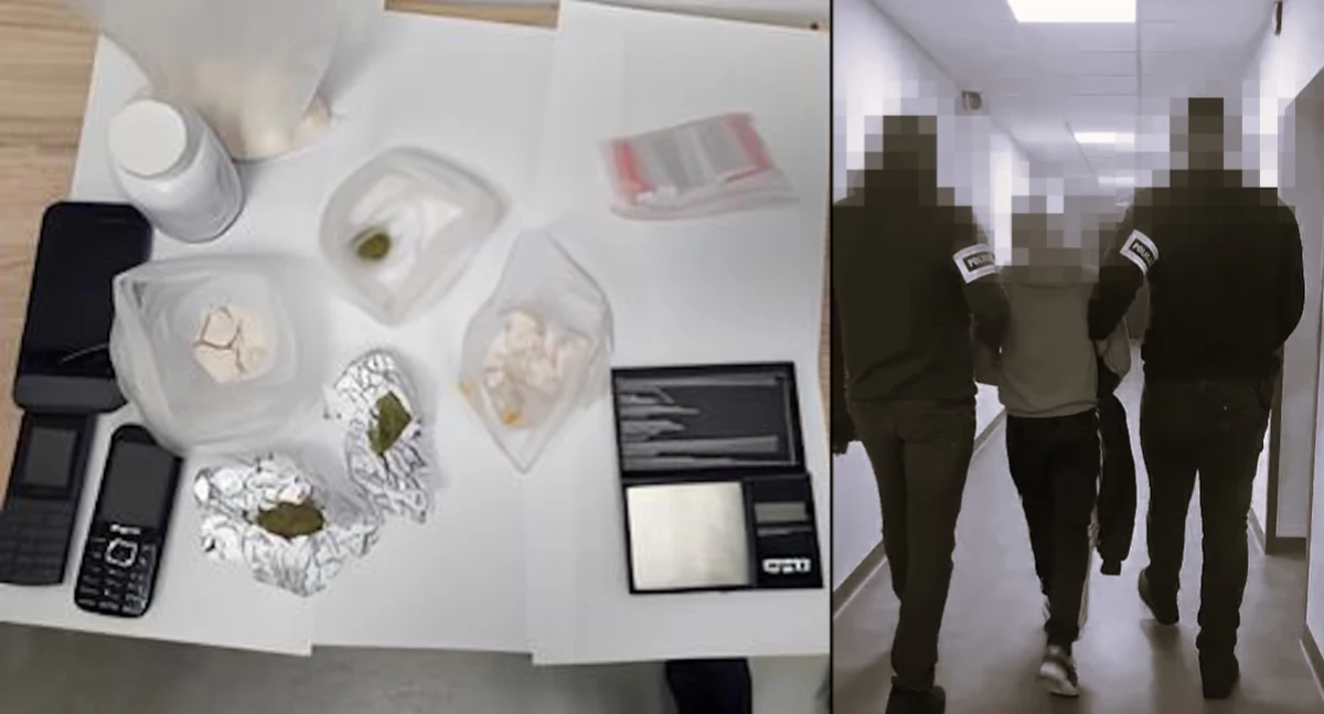 Otwoccy kryminalni zatrzymali dilera narkotyków. Fot. KPP Otwock