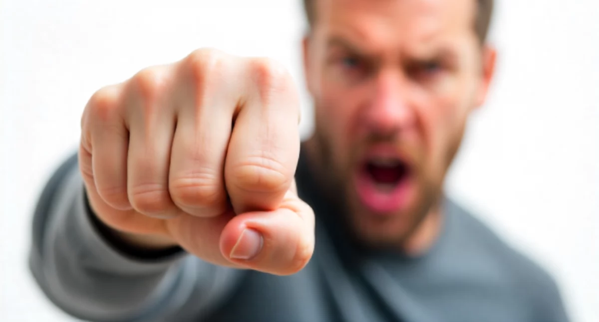 Chuligan napadł na seniora. Zdjęcie ilustracyjne, AI