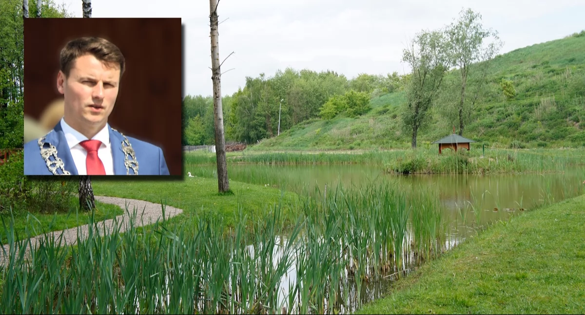 Składowisko Amest oraz prezydent Jarosław Margielski. Fot. archiwum