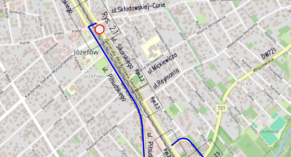 Komunikacja - drogi , Zamknięcie Sikorskiego Józefowie Utrudnienia Józefów marca - zdjęcie, fotografia