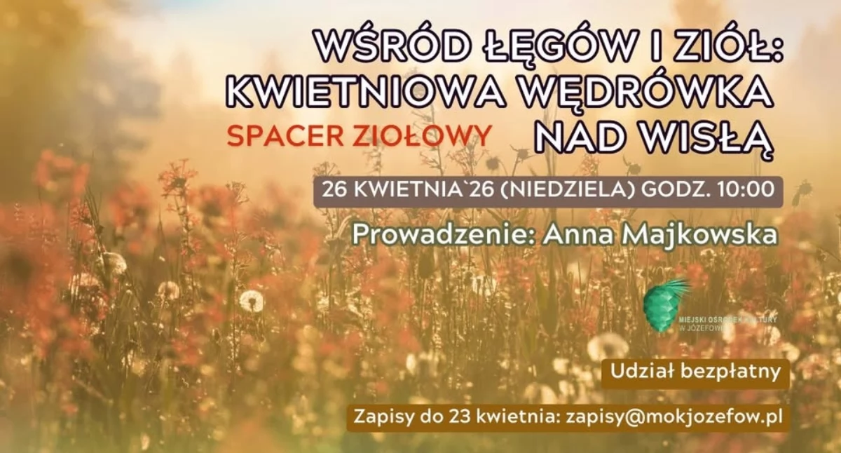 Imprezy - wydarzenia, Wśród łęgów ziół kwietniowa wędrówka Wisłą - zdjęcie, fotografia