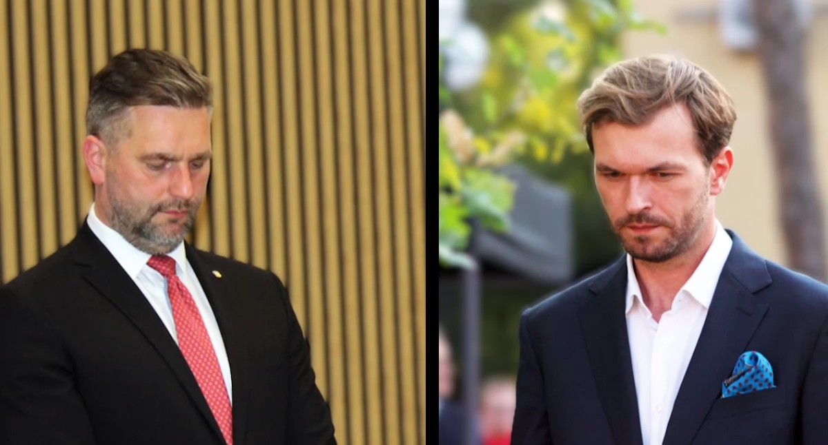 Na zdjęciu radni powiatu otwockiego (od lewej): Paweł Walo i Mateusz Rojek. Fot. archiwum