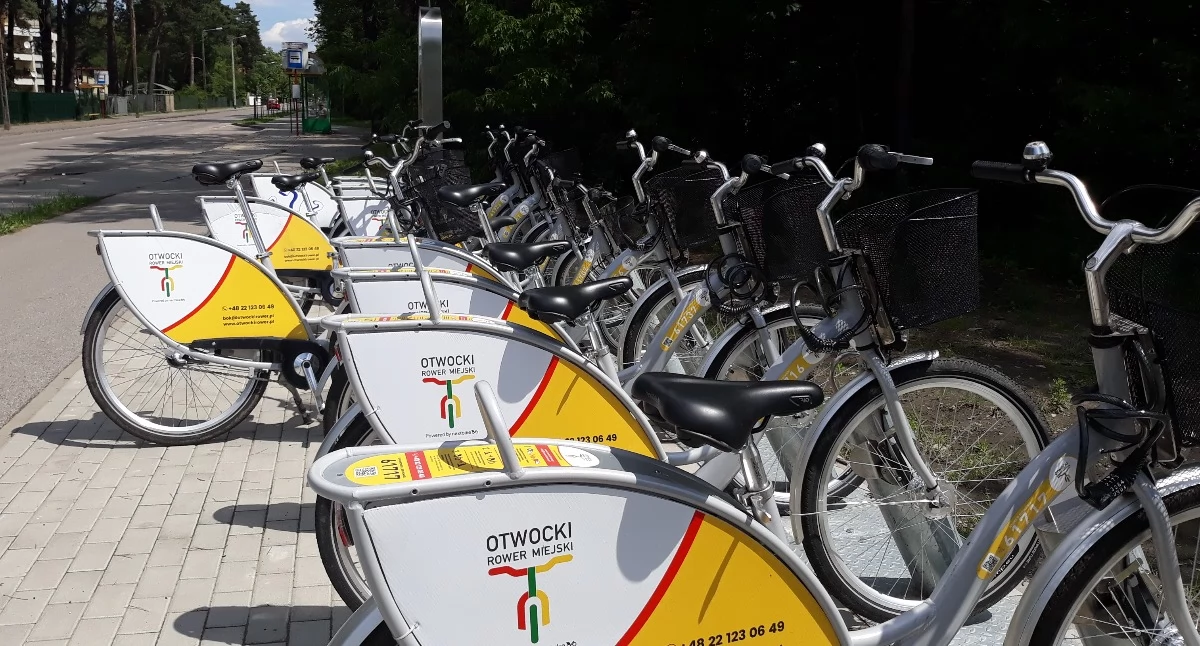 Na zdjęciu stacja Otwockiego Roweru Miejskiego w Śródborowie. Fot. archiwum