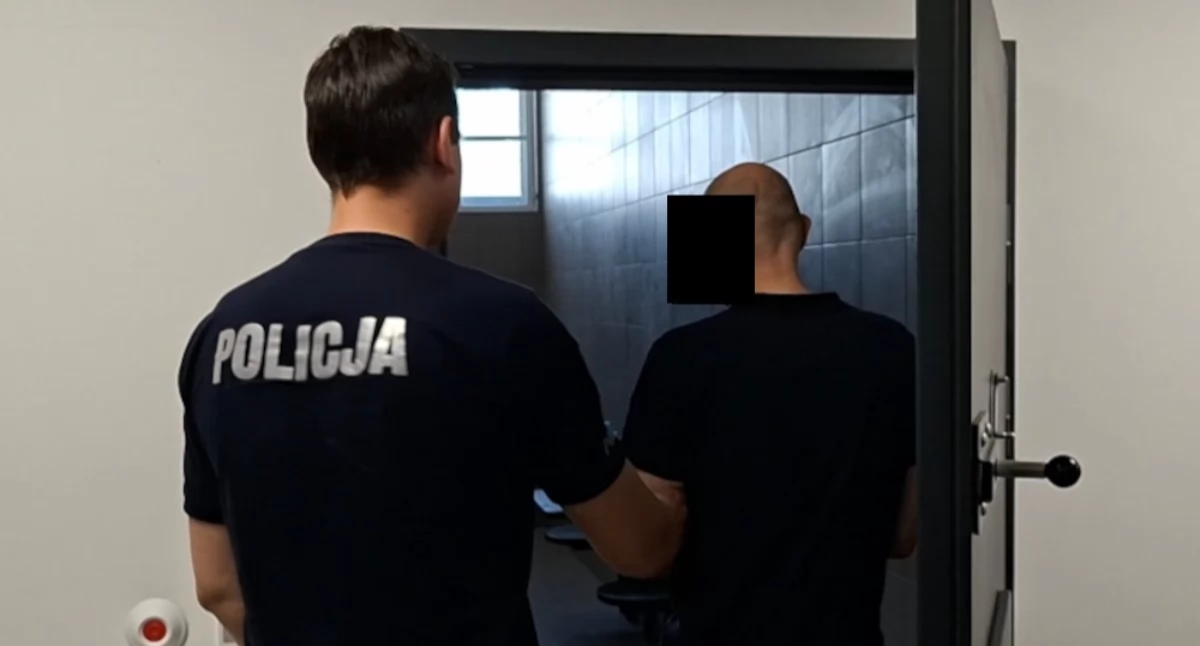 Zatrzymany za dilowanie 40-latek trafił do celi. Fot. KPP Otwock