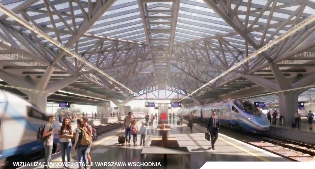 Wizualizacja nowej stacji Warszawa Wschodnia. Źródło: PLK SA