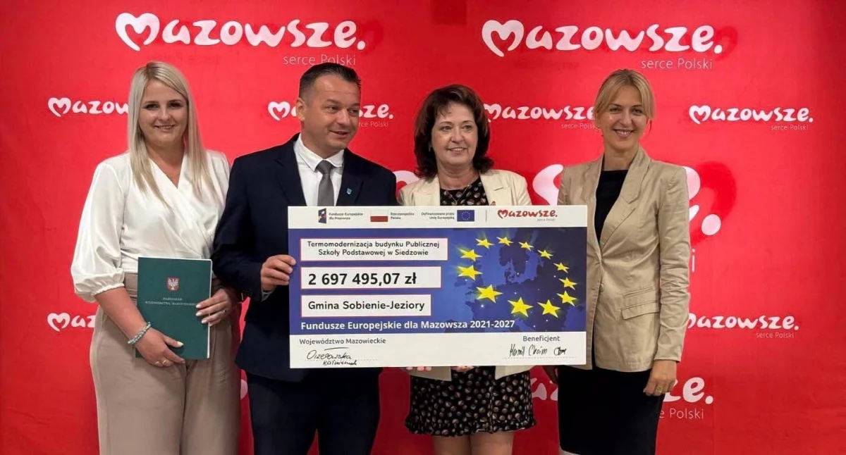 Inwestycje, Szkoła Siedzowie przejdzie termomodernizację Gmina Sobienie Jeziory unijnym dofinansowaniem - zdjęcie, fotografia