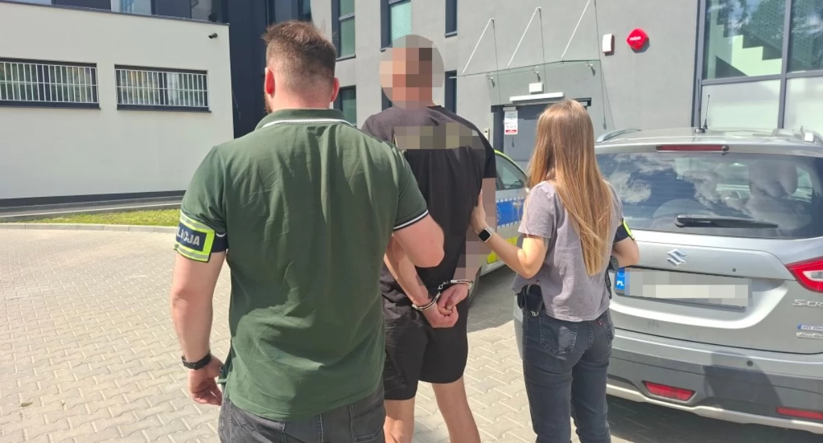Jeden z zatrzymanych w sprawie o rozbój i narkotyki. 