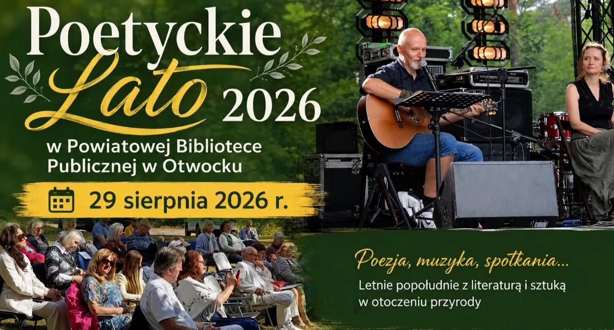 Literatura, Poetyckie Otwocku wiersze muzyka spotkania bibliotecznym ogrodzie - zdjęcie, fotografia