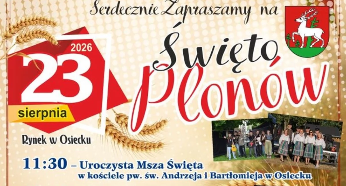Imprezy - wydarzenia, Święto Plonów Osiecku Stachursky gwiazdą tegorocznych dożynek - zdjęcie, fotografia