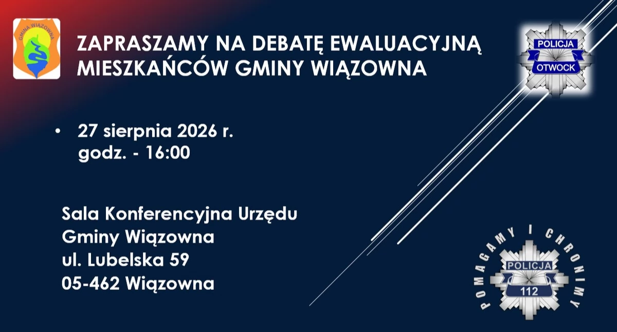 Bezpieczeństwo, Debata społeczna bezpieczeństwie gminie Wiązowna - zdjęcie, fotografia