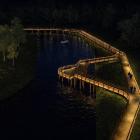 Wizualizacja terenu nad Moczydłem po rewitalizacji, nocą