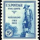 Znaczek poświęcony Kościuszce wydany w USA.
