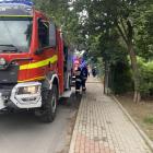 Pożar starego budynku przy ul. Goldflama w Otwocku