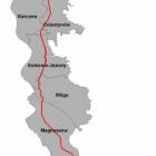 Mapa linii elektroenergetycznej Kozienice-Miłosna (Ilustr.: liniakozienice-milosna.pl)