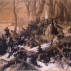 Obraz Andriollego z 1889 r. - Walka powstańcza - tło obrazu to plenery nadswidrzańskie.