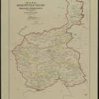 Mapa bitew i potyczek 1863-1864 w Królestwie Kongresowem z datami starć. oprac....