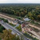 Przebudowa mostu kolejowego przez Świder. Fot. Łukasz Bryłowski/PKP PLK S.A.