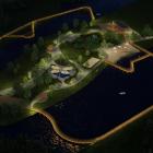 Wizualizacja terenu nad Moczydłem po rewitalizacji, nocą