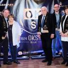 Zarząd klubu OKS Start Otwock (od lewej): Piotr Skoczek (wiceprezes), Wojciech...
