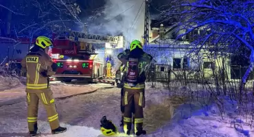 Pożar pustostanu w Otwocku. Trudna, blisko 9-godzinna akcja strażaków