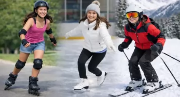 Od rolek do nart. Dlaczego jazda na rolkach pomaga dzieciom także zimą
